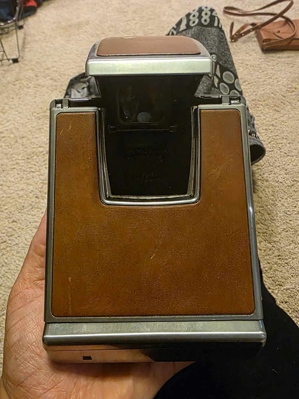 Polaroid SX-70 Land Camera in Brown and Black